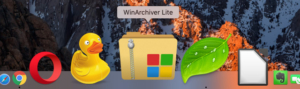 WinArchiver Lite のアイコンにドラッグ&ドロップ